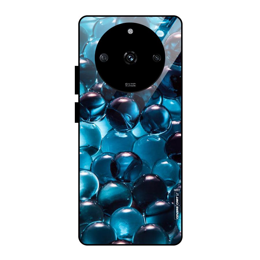 Blue Abstract Balls Glass Back Case for Realme Narzo 60 5G