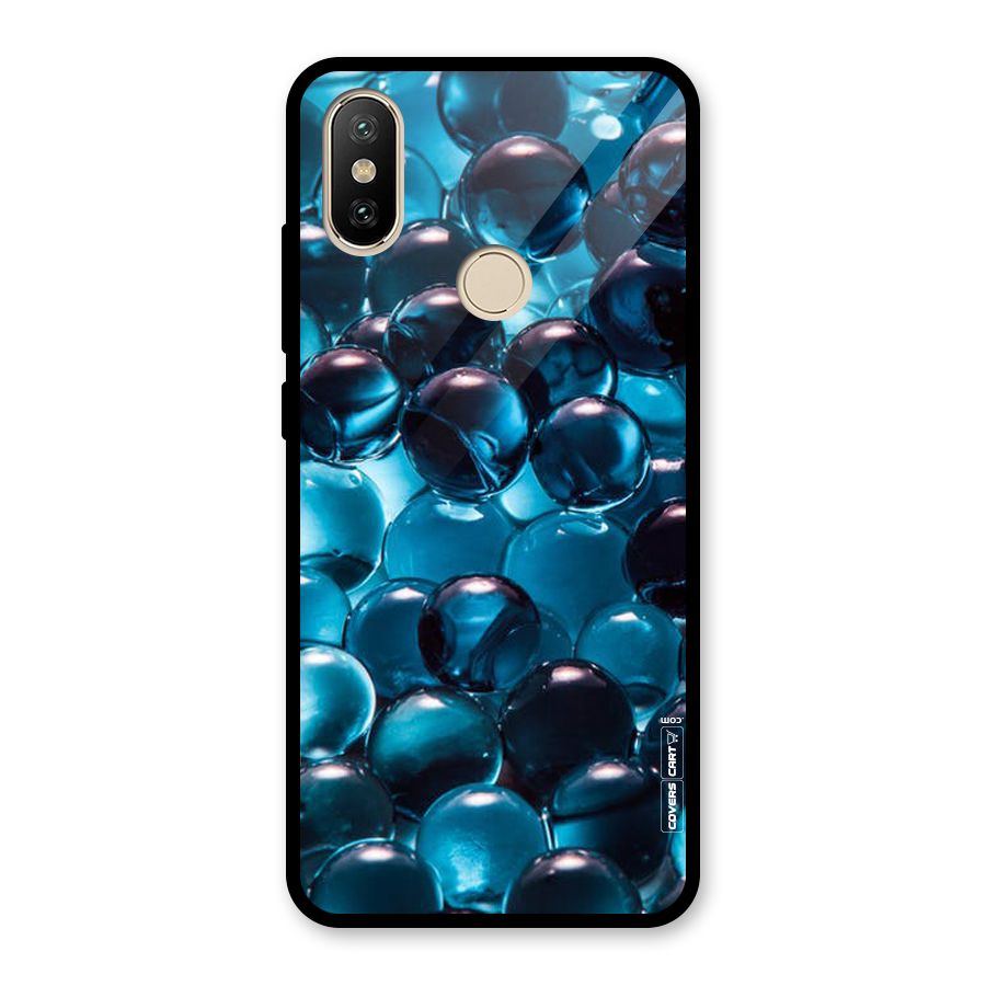 Blue Abstract Balls Glass Back Case for Redmi A2