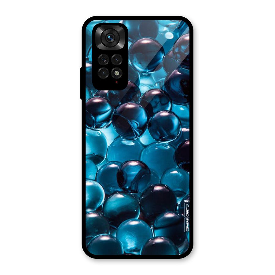 Blue Abstract Balls Glass Back Case for Redmi Note 11S