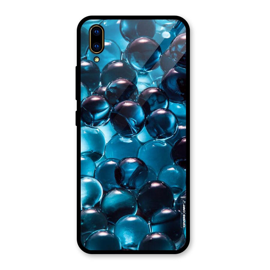 Blue Abstract Balls Glass Back Case for Vivo V11 Pro