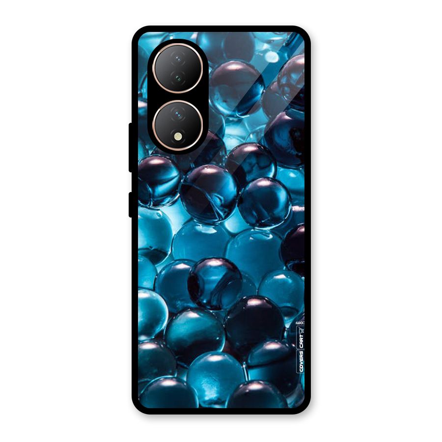 Blue Abstract Balls Glass Back Case for Vivo Y100A