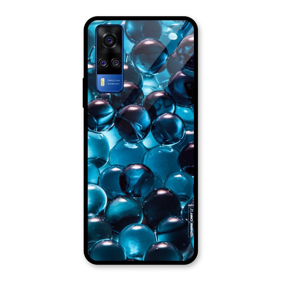 Blue Abstract Balls Glass Back Case for Vivo Y31