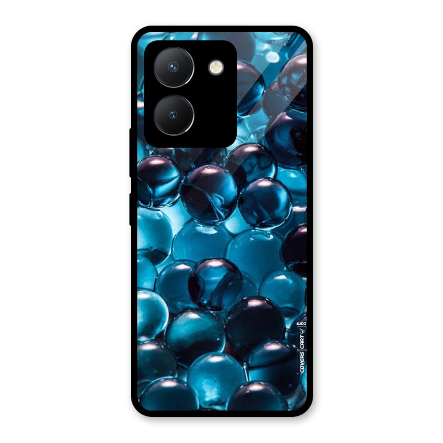 Blue Abstract Balls Glass Back Case for Vivo Y36