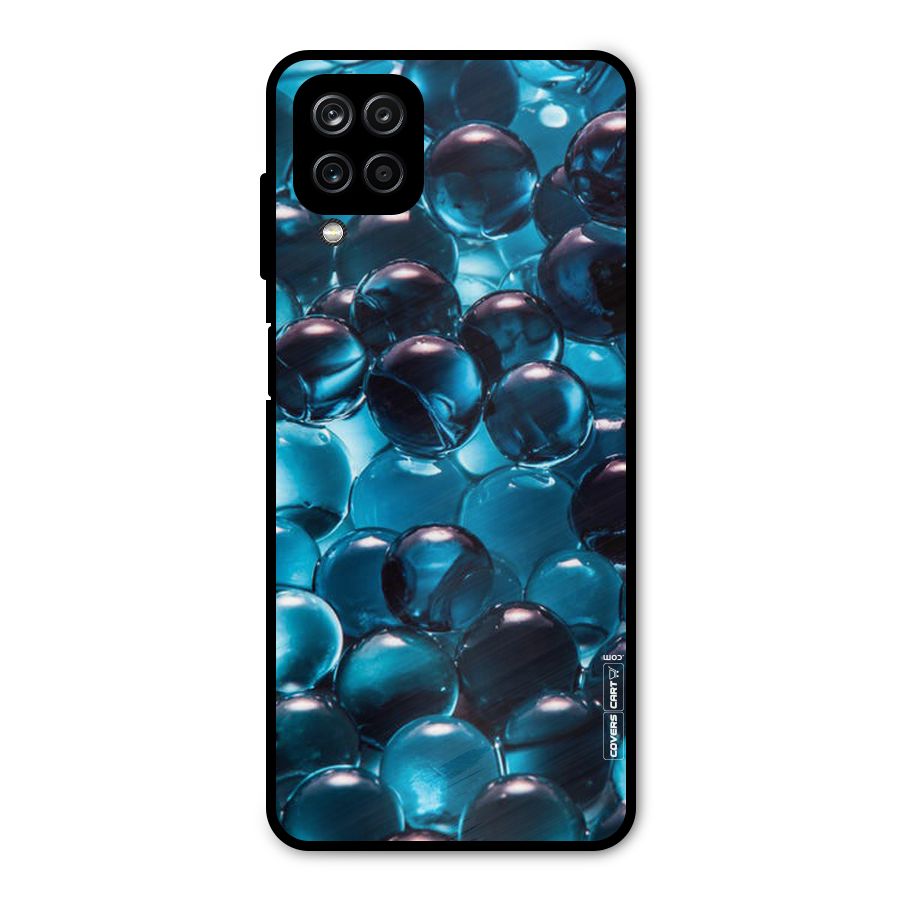 Blue Abstract Balls Metal Back Case for Galaxy A12