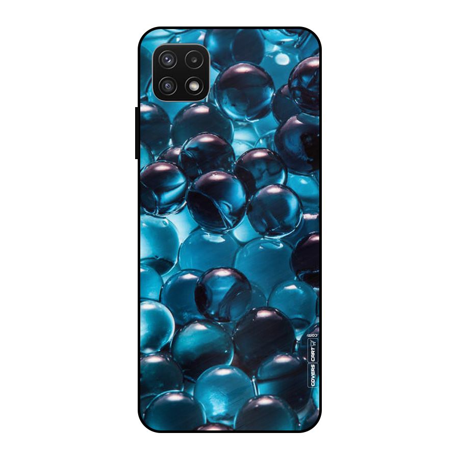 Blue Abstract Balls Metal Back Case for Galaxy A22 5G