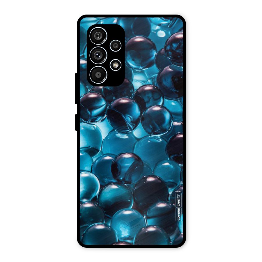 Blue Abstract Balls Metal Back Case for Galaxy A53 5G