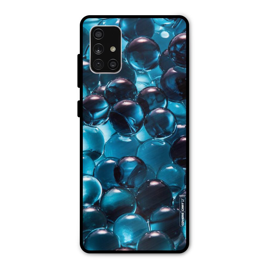 Blue Abstract Balls Metal Back Case for Galaxy A71
