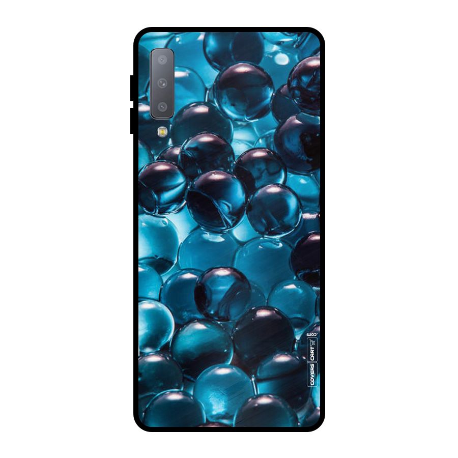Blue Abstract Balls Metal Back Case for Galaxy A7 (2018)