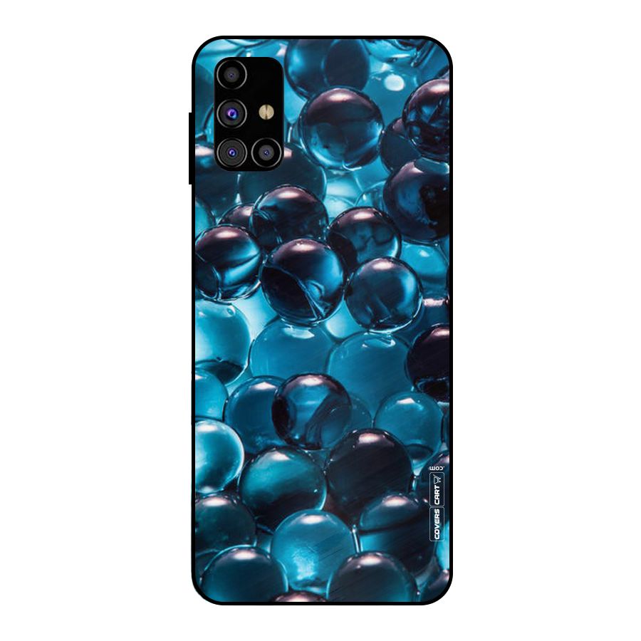 Blue Abstract Balls Metal Back Case for Galaxy M31s