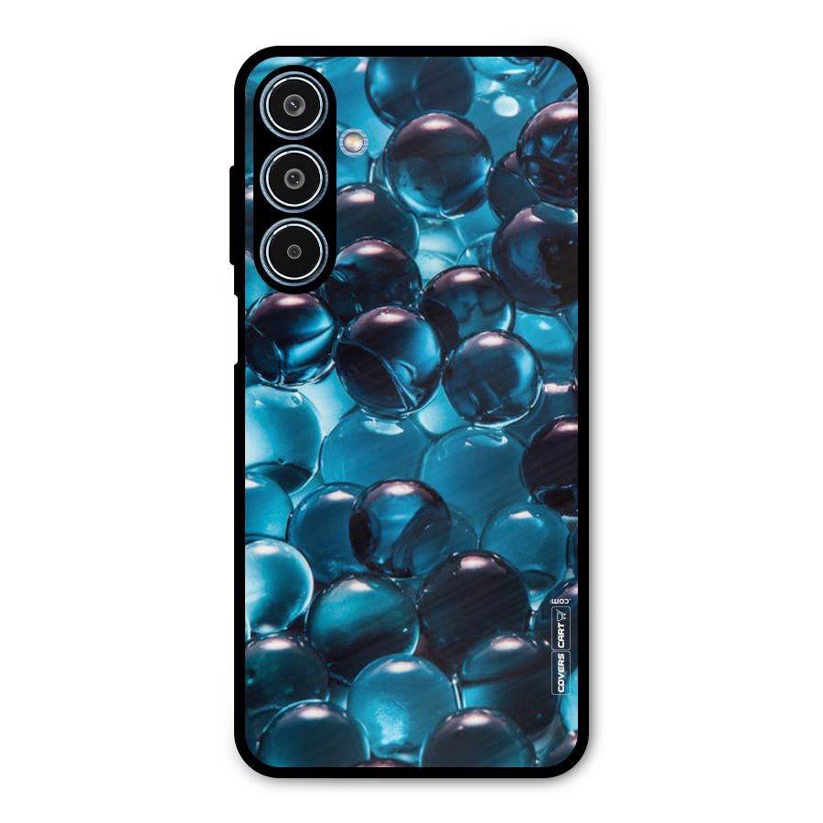 Blue Abstract Balls Metal Back Case for Galaxy M35