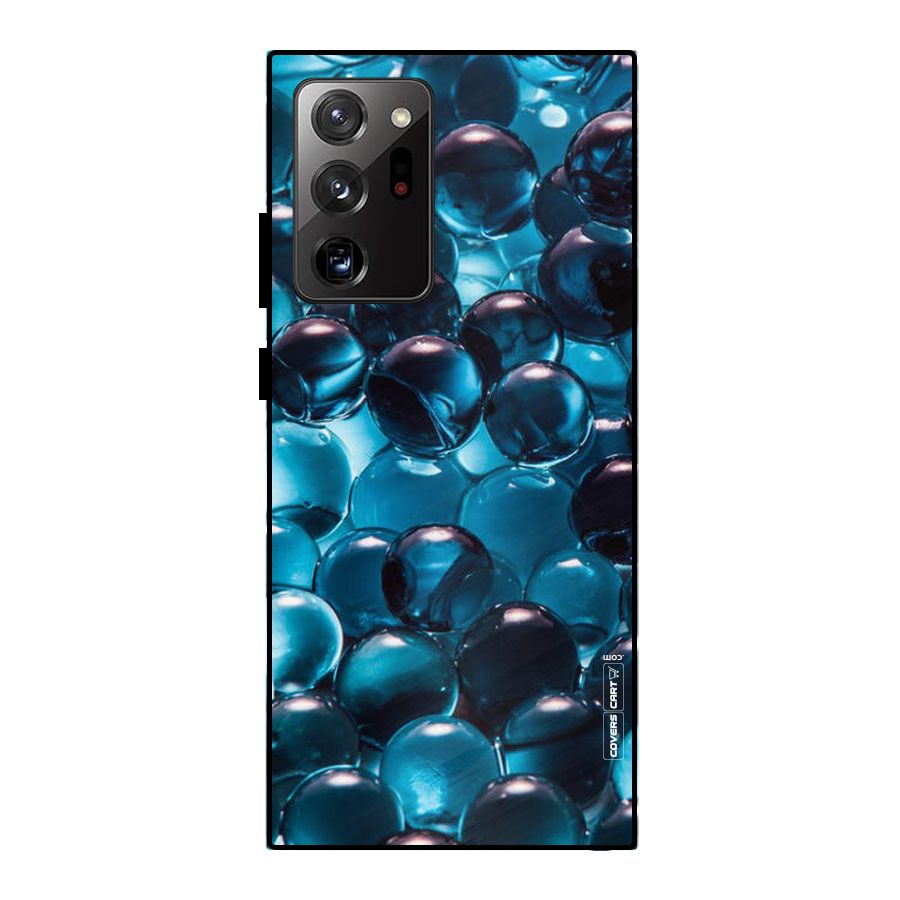 Blue Abstract Balls Metal Back Case for Galaxy Note 20 Ultra