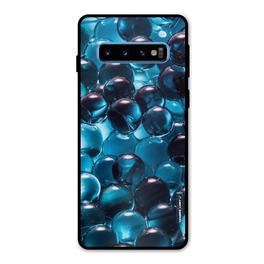 Blue Abstract Balls Metal Back Case for Galaxy S10