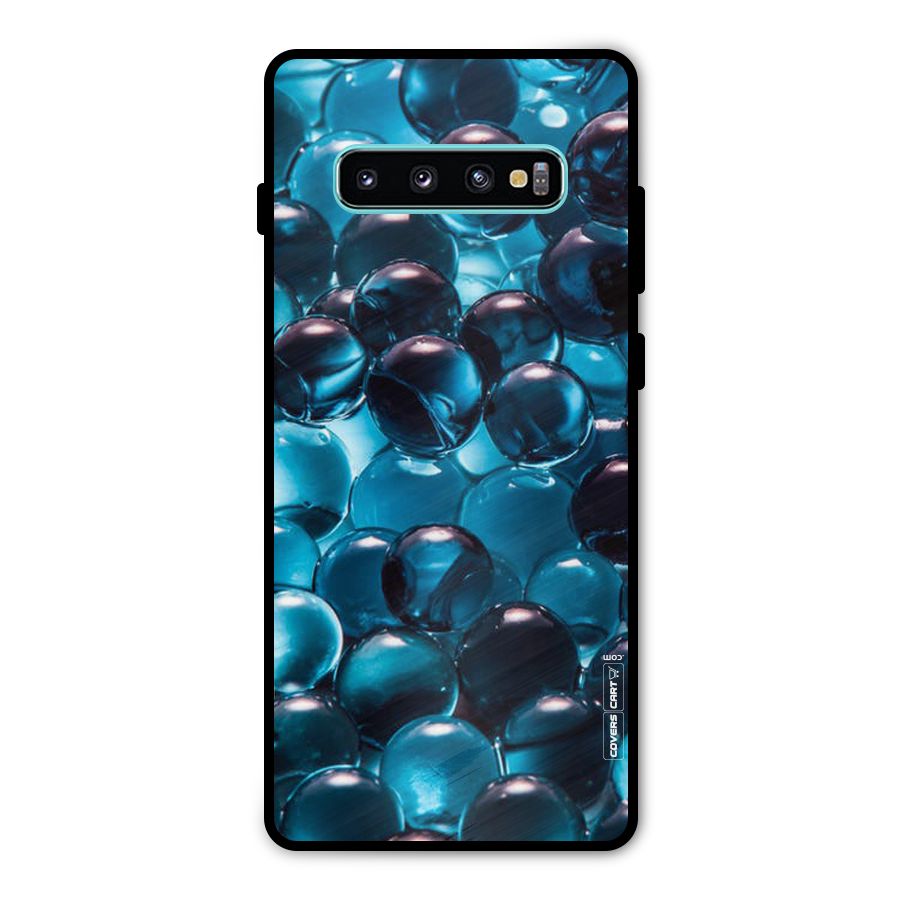 Blue Abstract Balls Metal Back Case for Galaxy S10 Plus