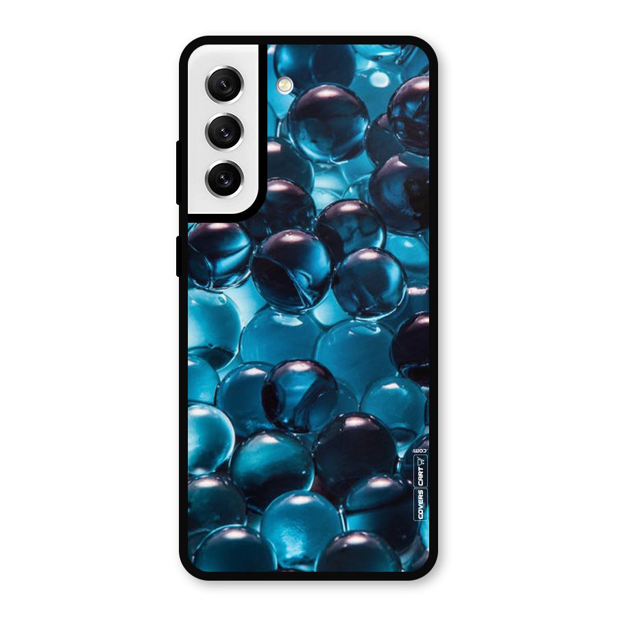 Blue Abstract Balls Metal Back Case for Galaxy S21 FE 5G