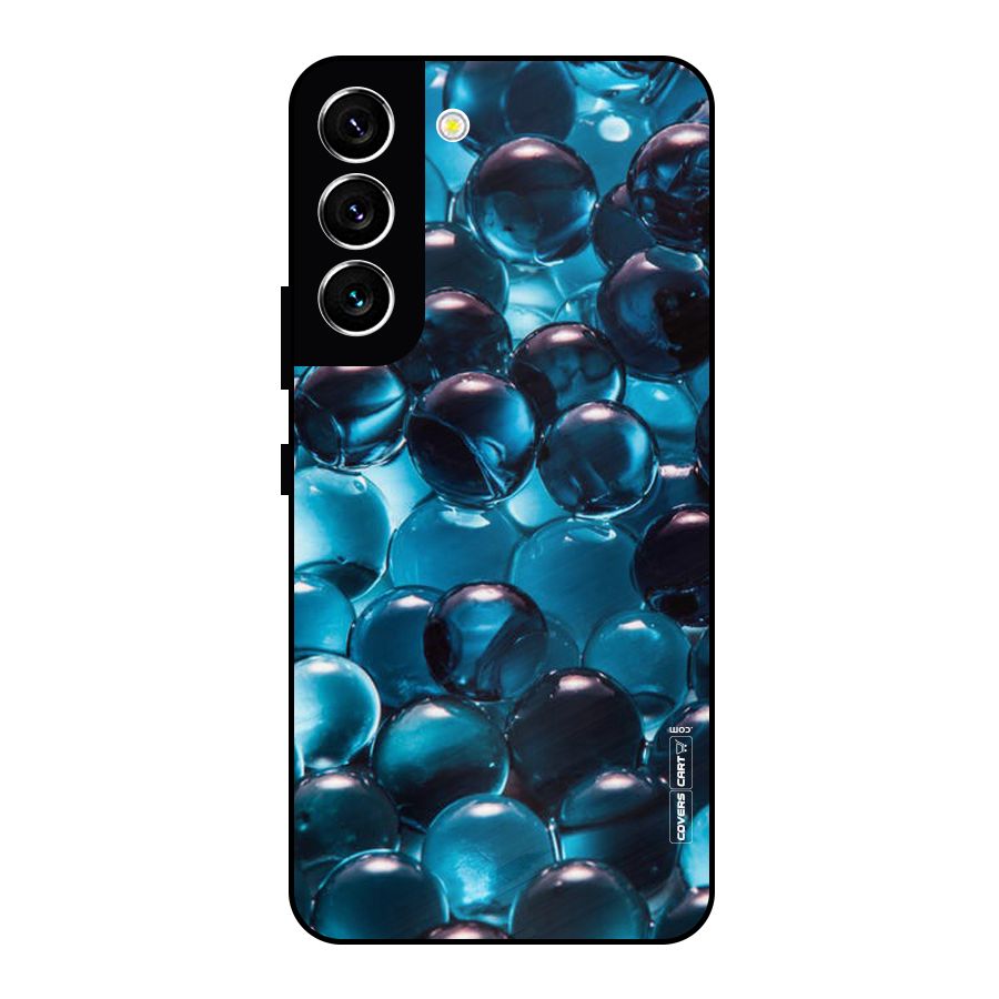 Blue Abstract Balls Metal Back Case for Galaxy S22 5G