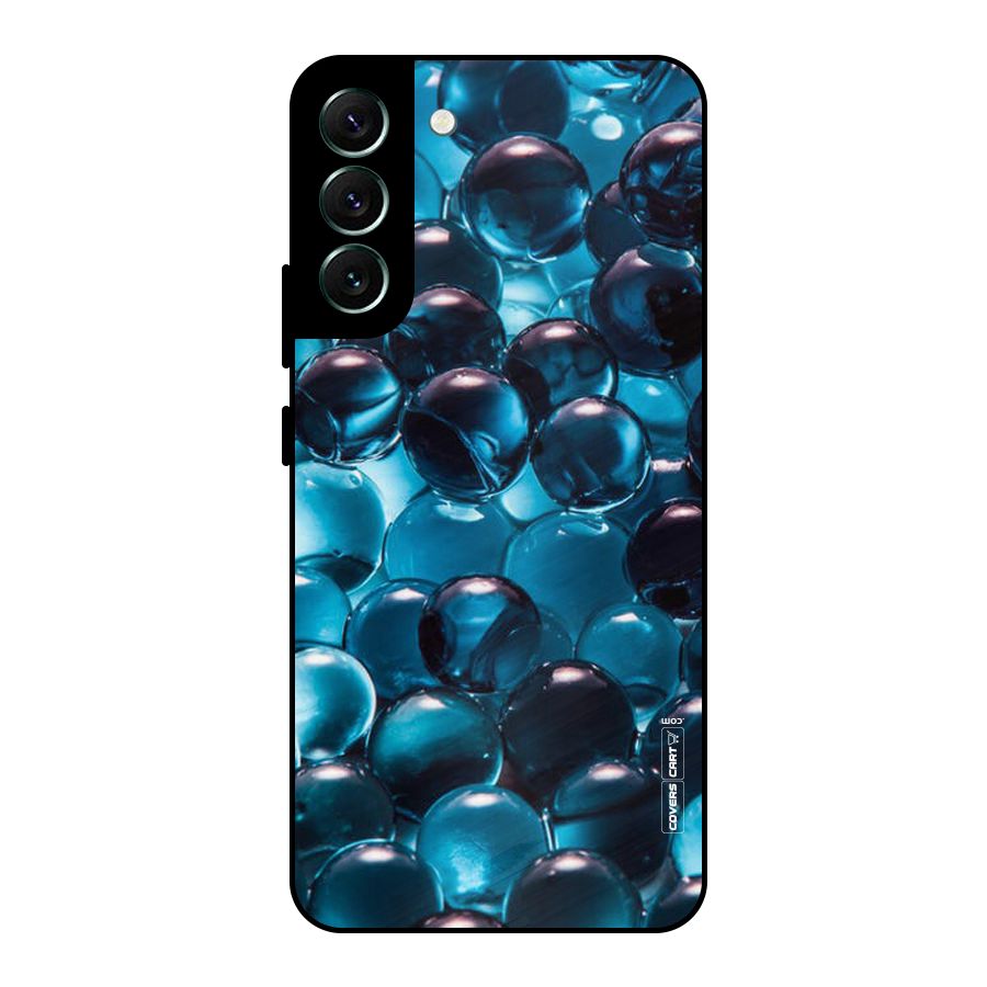 Blue Abstract Balls Metal Back Case for Galaxy S22 Plus 5G