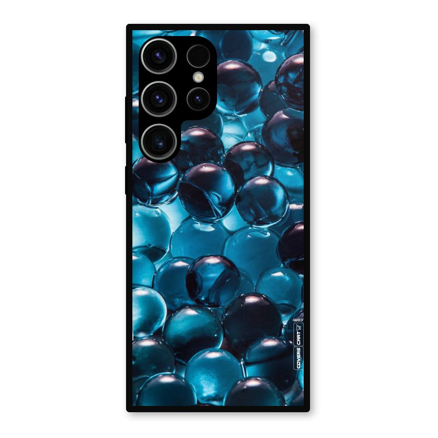 Blue Abstract Balls Metal Back Case for Galaxy S23 Ultra