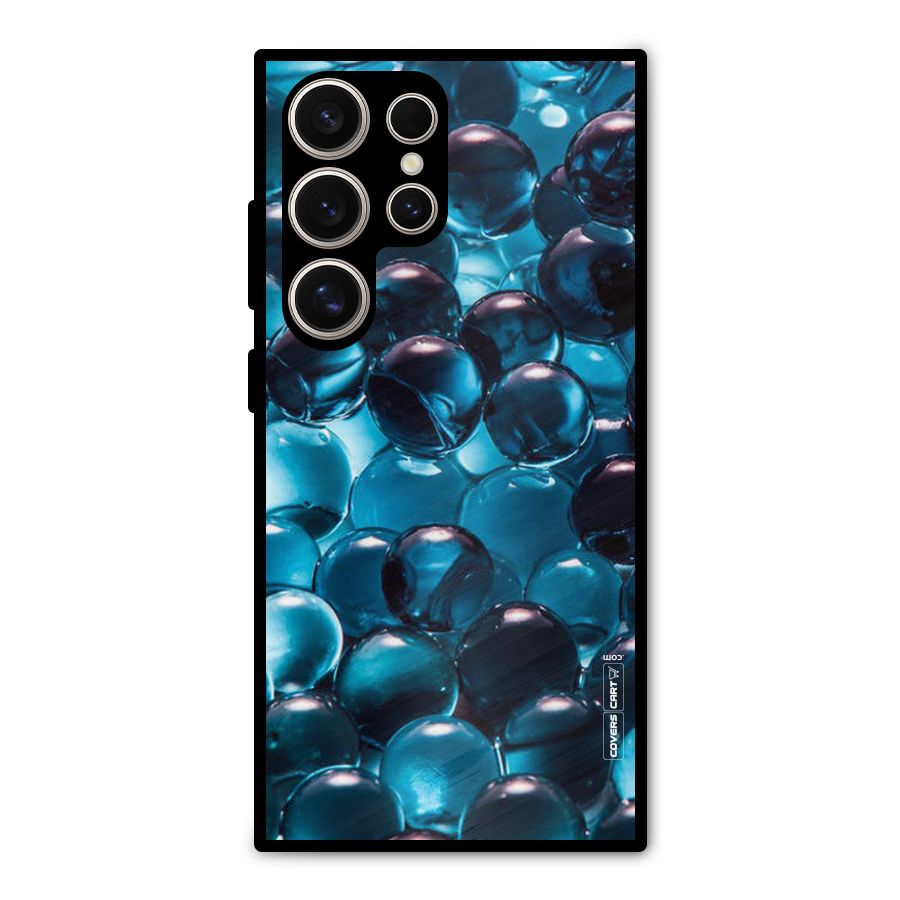 Blue Abstract Balls Metal Back Case for Galaxy S24 Ultra