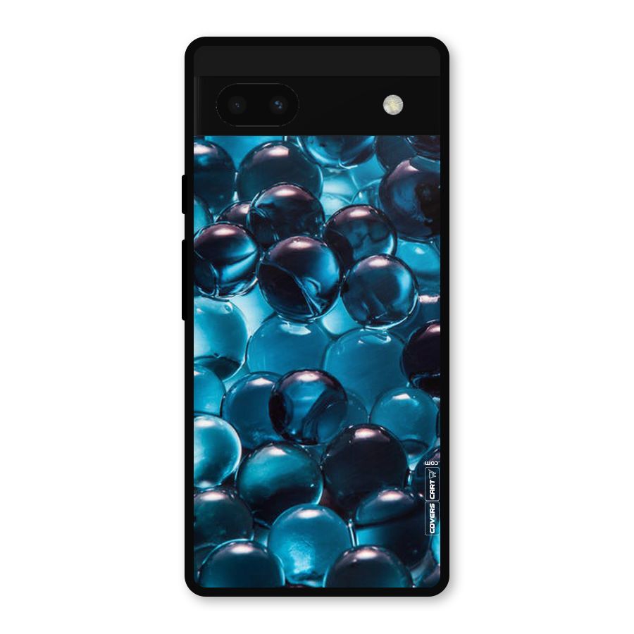 Blue Abstract Balls Metal Back Case for Google Pixel 6a