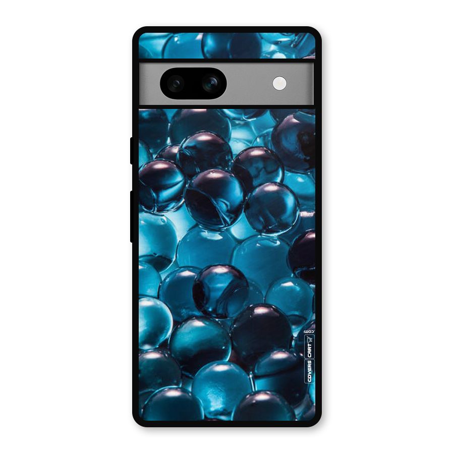 Blue Abstract Balls Metal Back Case for Google Pixel 7a