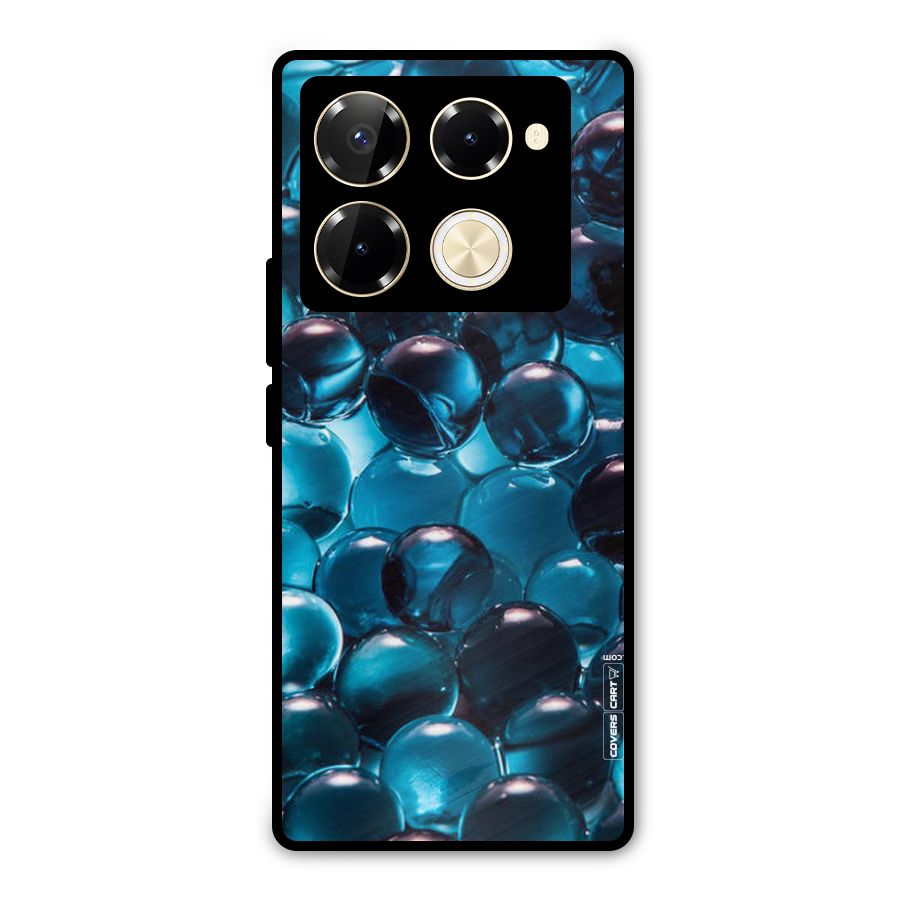 Blue Abstract Balls Metal Back Case for Infinix Note 40 Pro