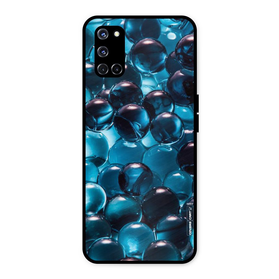 Blue Abstract Balls Metal Back Case for Oppo A52