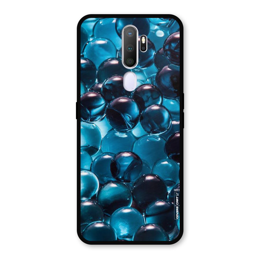 Blue Abstract Balls Metal Back Case for Oppo A9 (2020)