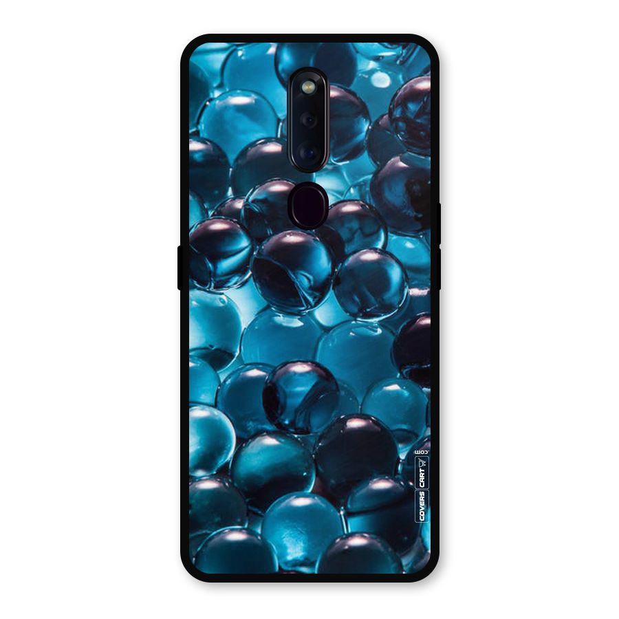 Blue Abstract Balls Metal Back Case for Oppo F11 Pro