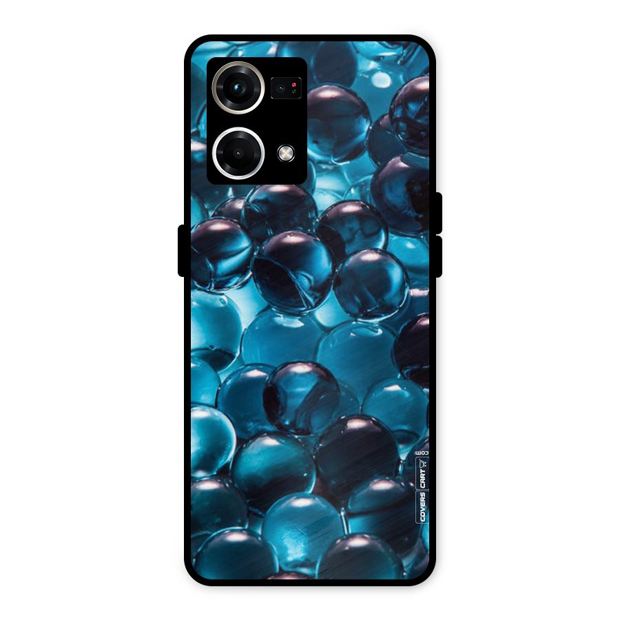 Blue Abstract Balls Metal Back Case for Oppo F21s Pro 4G