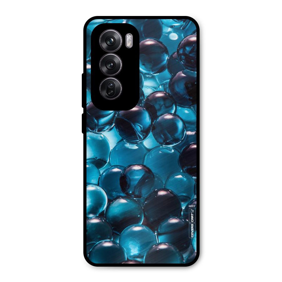 Blue Abstract Balls Metal Back Case for Oppo Reno12 Pro