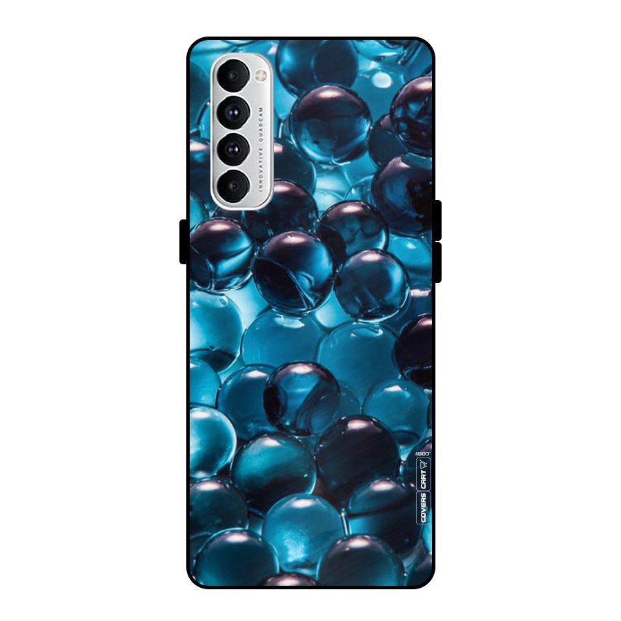 Blue Abstract Balls Metal Back Case for Oppo Reno4 Pro