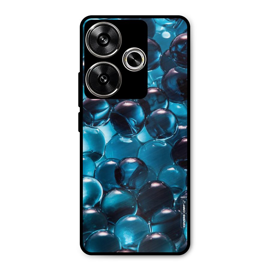 Blue Abstract Balls Metal Back Case for Poco F6