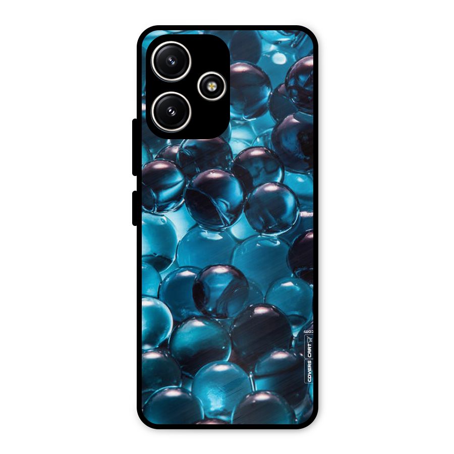 Blue Abstract Balls Metal Back Case for Poco M6 Pro