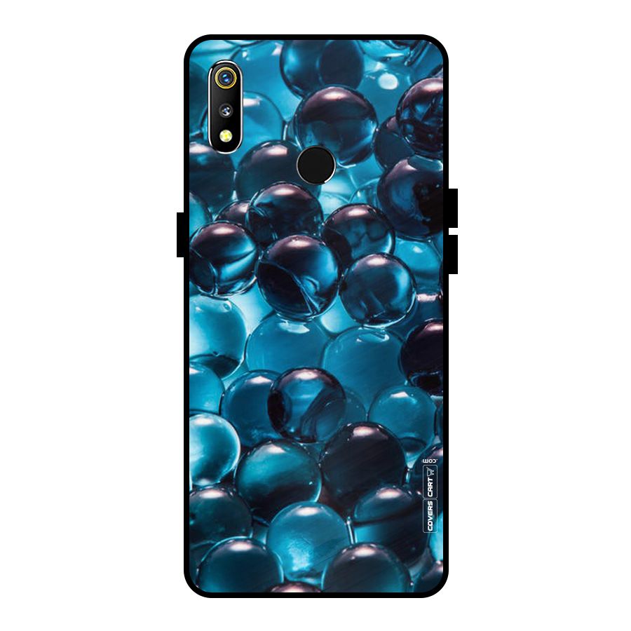 Blue Abstract Balls Metal Back Case for Realme 3i