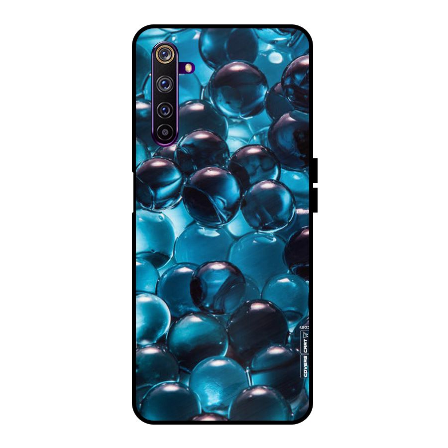 Blue Abstract Balls Metal Back Case for Realme 6 Pro