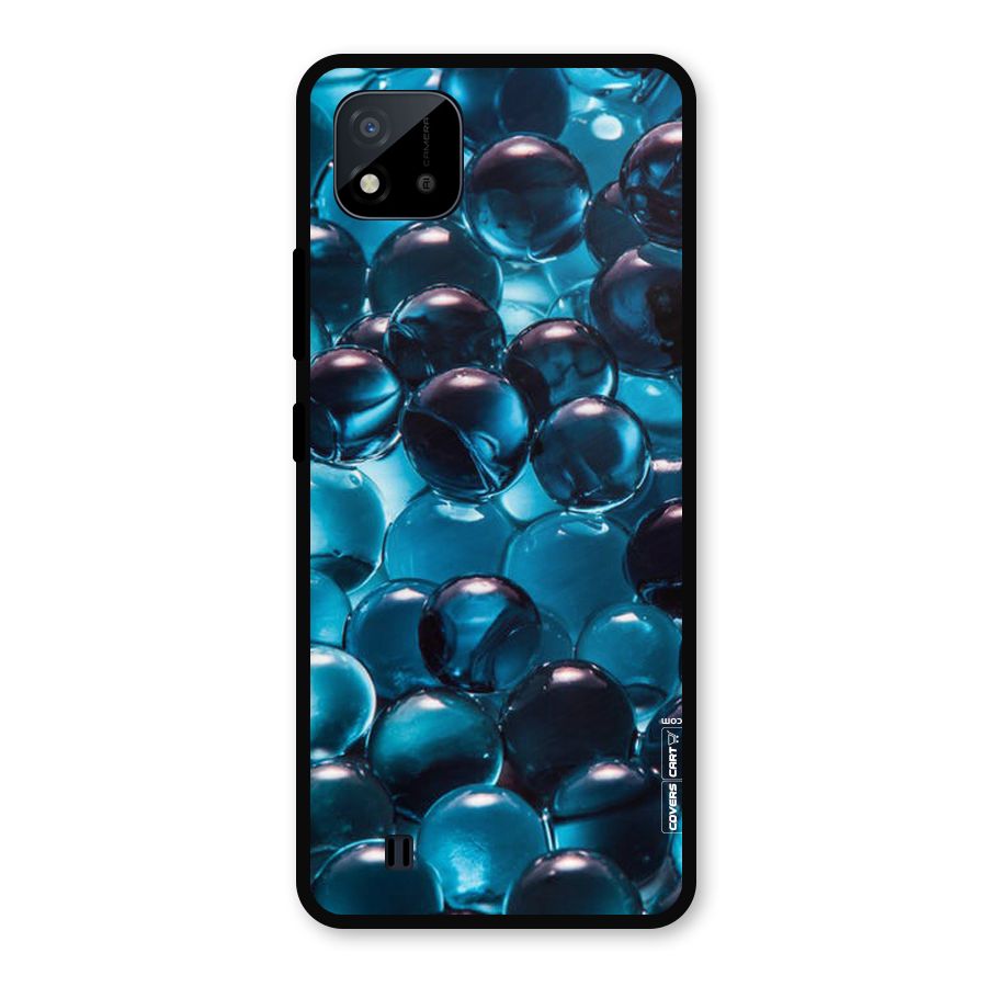 Blue Abstract Balls Metal Back Case for Realme C11 2021