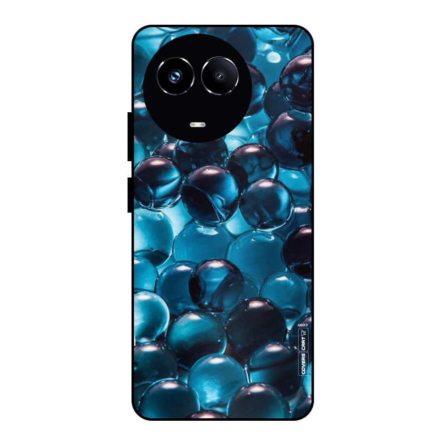 Blue Abstract Balls Metal Back Case for Realme Narzo 60X