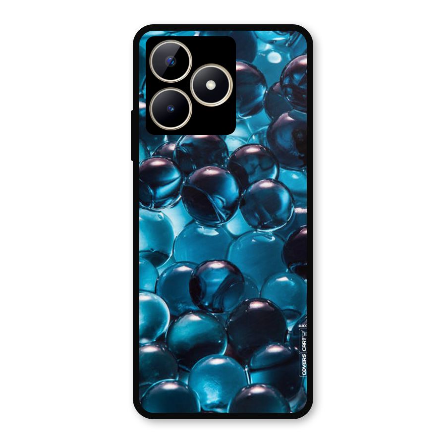 Blue Abstract Balls Metal Back Case for Realme Narzo N53