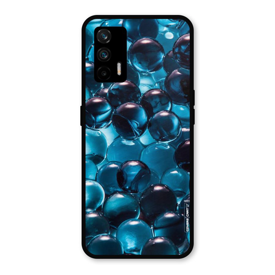 Blue Abstract Balls Metal Back Case for Realme X7 Max
