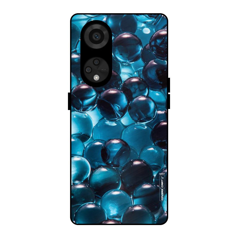 Blue Abstract Balls Metal Back Case for Reno8 T 5G