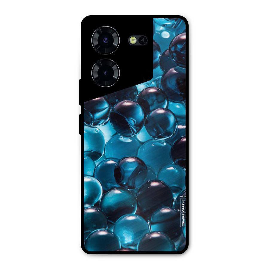 Blue Abstract Balls Metal Back Case for Tecno Pova 5 Pro 5G