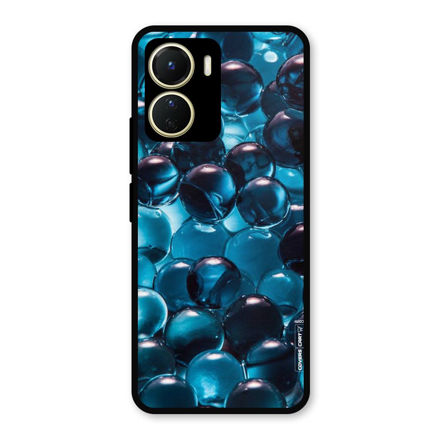 Blue Abstract Balls Metal Back Case for Vivo T2x