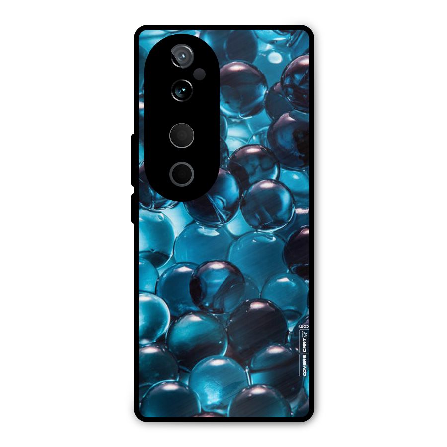 Blue Abstract Balls Metal Back Case for Vivo T3 Ultra
