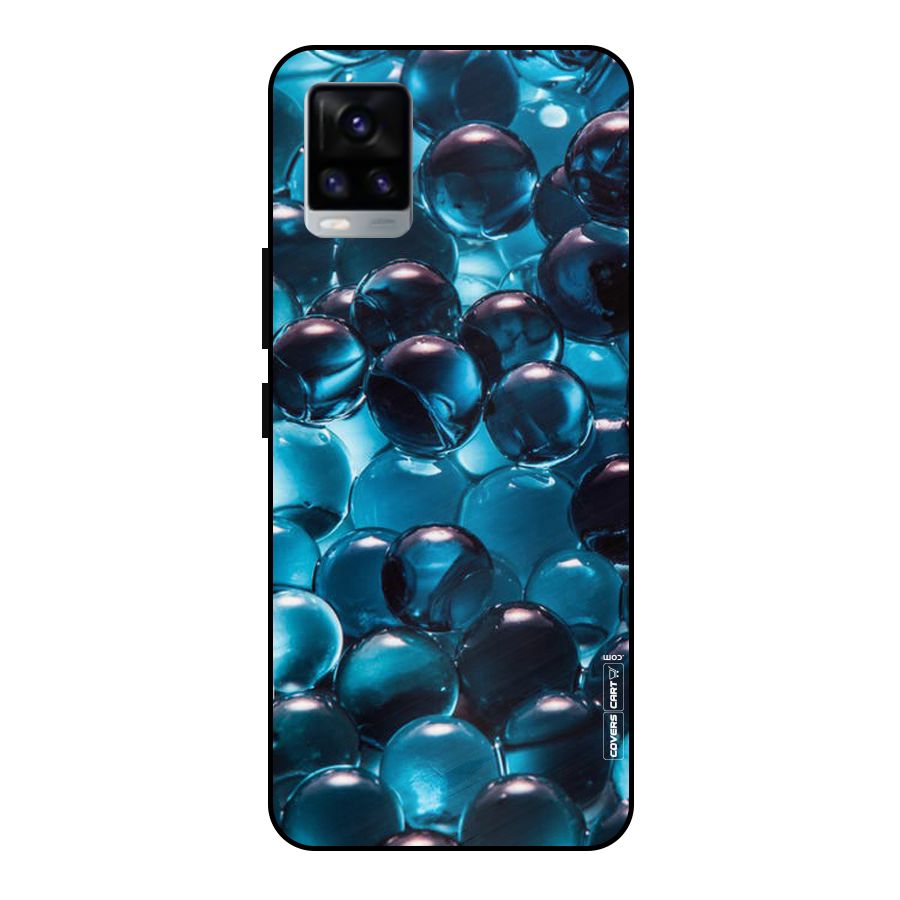 Blue Abstract Balls Metal Back Case for Vivo V20 2021