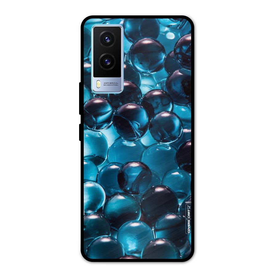 Blue Abstract Balls Metal Back Case for Vivo V21e 5G