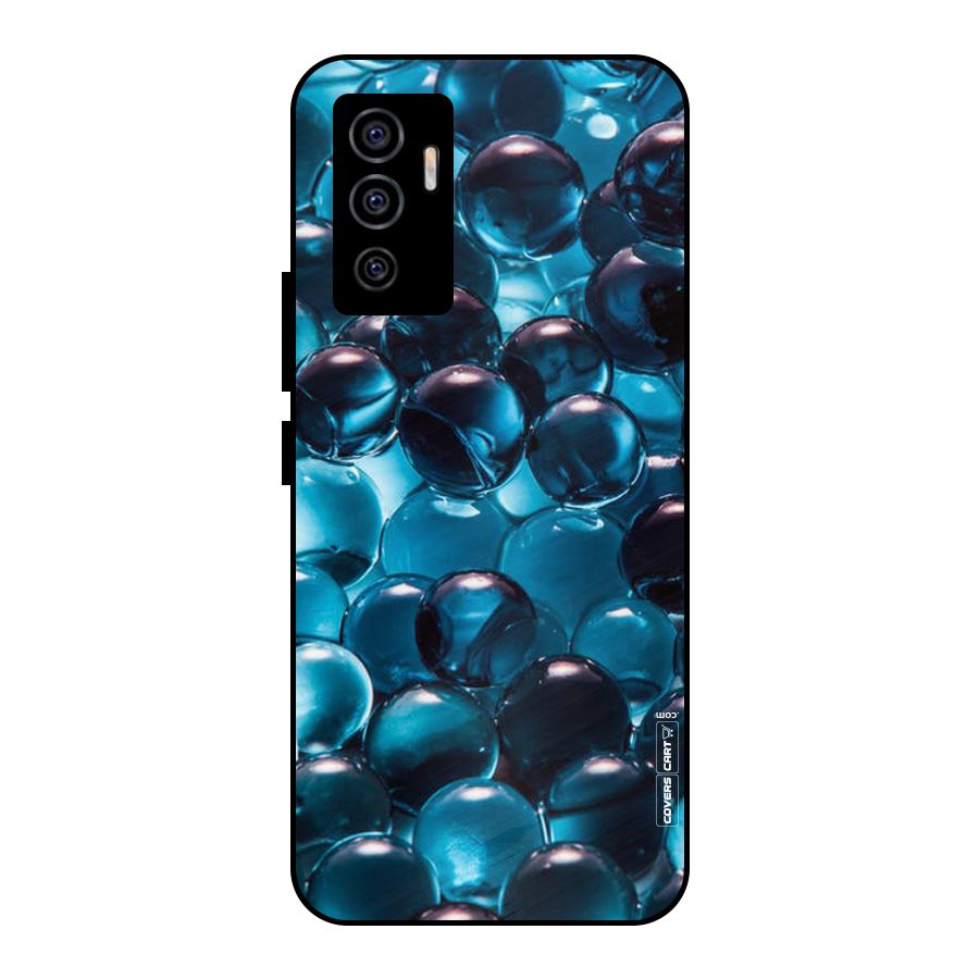 Blue Abstract Balls Metal Back Case for Vivo V23e