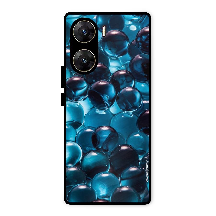 Blue Abstract Balls Metal Back Case for Vivo V29e