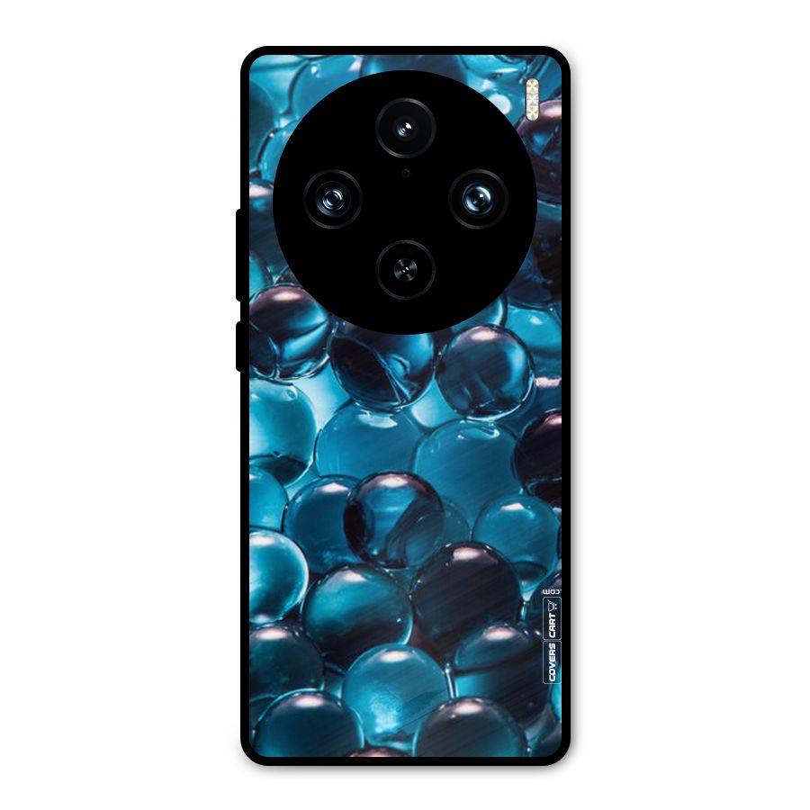 Blue Abstract Balls Metal Back Case for Vivo X100 Pro