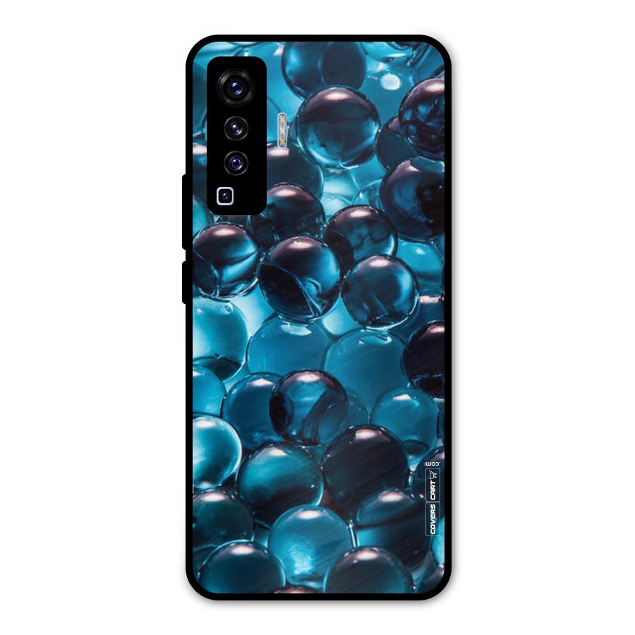 Blue Abstract Balls Metal Back Case for Vivo X50