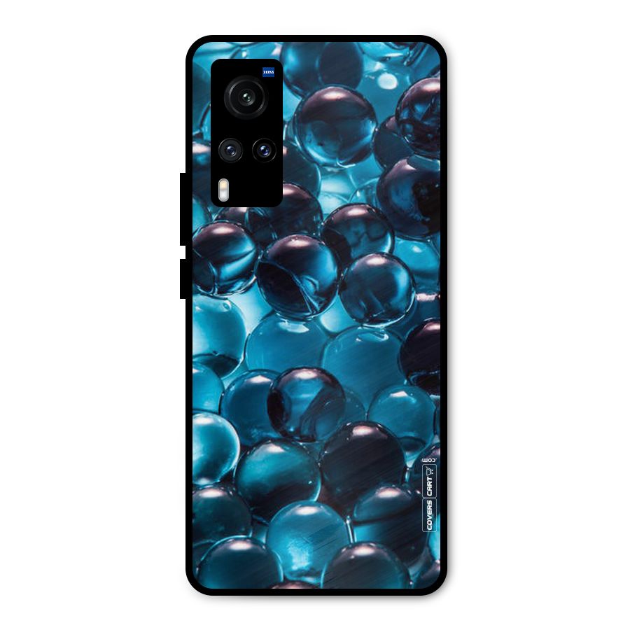 Blue Abstract Balls Metal Back Case for Vivo X60